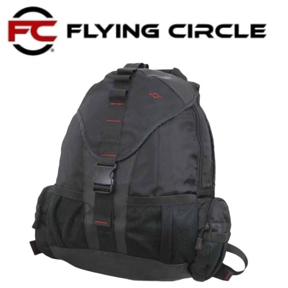 Flying Circle Black Backpack Mag Gear Book Camping Hiking‎ Recreational Bag